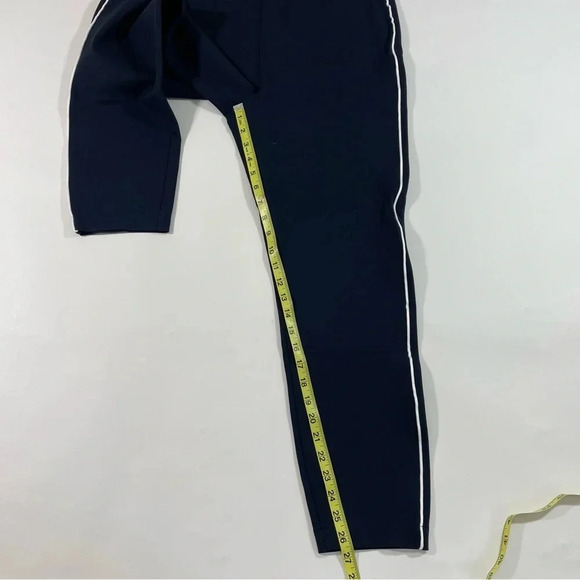 Spanx Perfect Pants Ankle Piped Skinny Ponte Knit Navy Blue - Picture 9 of 11